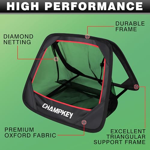 image for CHAMPKEY Golf Chipping Net with Chipping Mat and 12 Foam Golf Balls - 