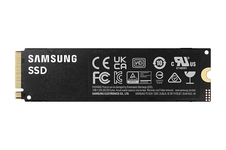 Samsung 990 PRO NVMe M.2 SSD, 4 TB, PCIe 4.0, 7,450 MB/s read, 6,900 MB/s write, Internal SSD, For gaming and video editing, MZ-V9P4T0BW - 4 TB - 990 PRO