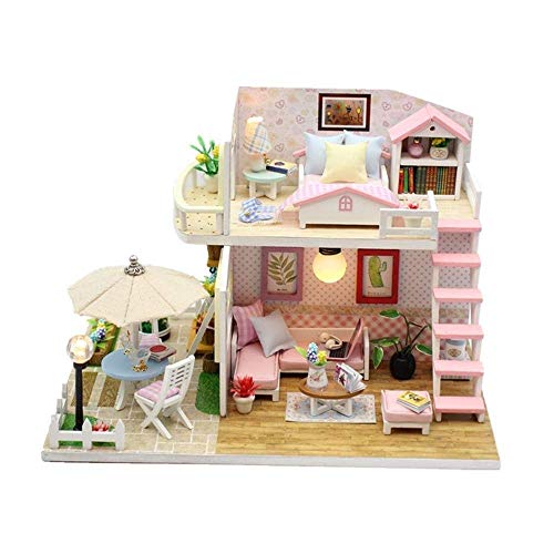 DIY Mini Puppenhaus Prinzessin Mädchenhaus Holzmöbel Kit, Zinfandel Pavillon Handgemachte Cottage Hütte Kleines Haus…