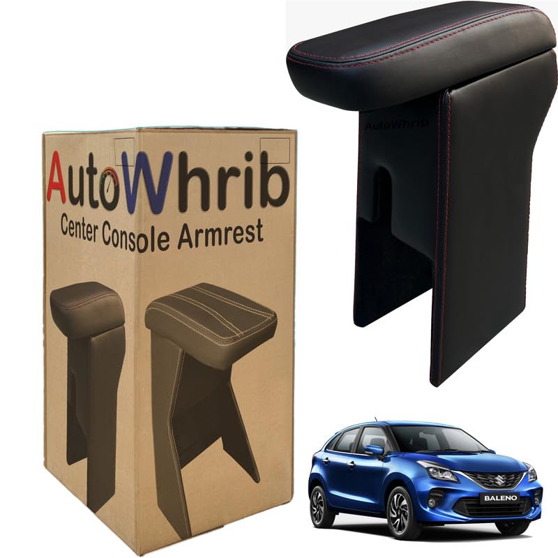 Image of Car Arm Rest For Baleno 2020 Armrest with Storage Box & Soft Cushion Pad, Luxury Arm Rest, Black Colour