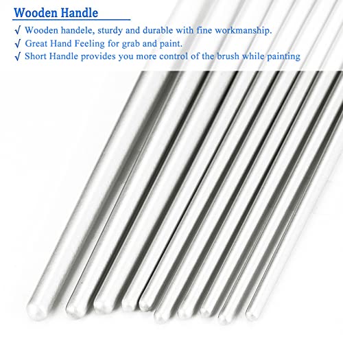 Image of BOSOBO Assorted Nylon Acrylic Artist Paint Brushes Set,White,50 Pcs