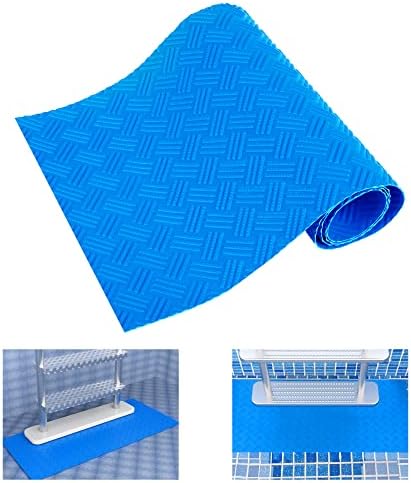 DECOHS Pool Ladder Mat- 9"x36" Non-Slip Pool Step Mat-Protective Swimming Pool Ladder Mat for Above Ground Pools Steps Stairs Ladders (Stripe-1PC)