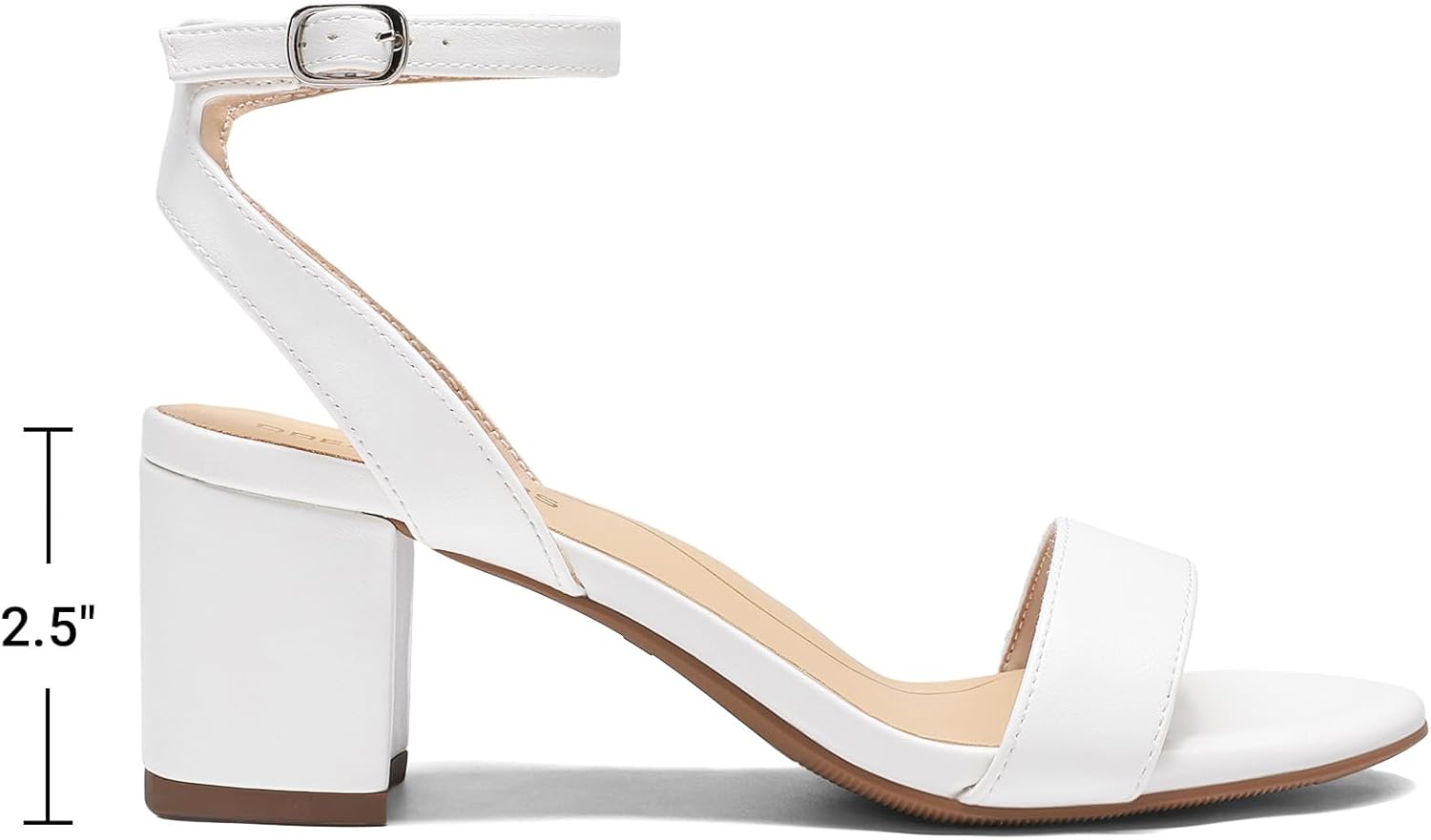DREAM PAIRS Women's Open Toe Ankle Strap Low Block Chunky Heels Sandals Party Dress Pumps Shoes