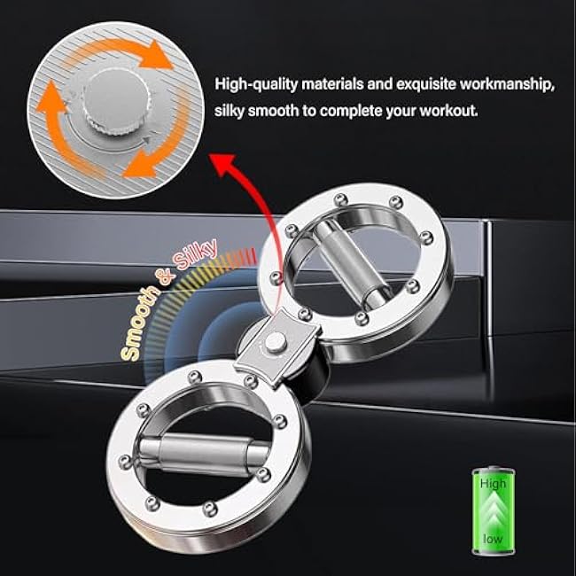 Rotating Burn Machine, Forearm Strength Trainer, 10 Pounds Rotating Arm Machine w/ 360 Degree Rotating Grips, Shoulder Workout Adjustable Resistance Spinning Burn Rotator Machine for Exercise