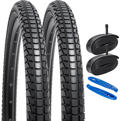YunSCM 2Pcs Faltbarer 26 Zoll Reifen 26x1.95 Mantel Plus 2Pcs 26 Zoll...