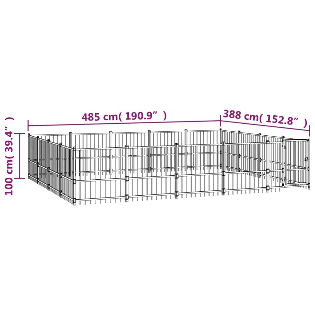 Forniture per animali domestici Cuccia per cani da esterno Acciaio 18,82 m Animali e forniture per animali domestici