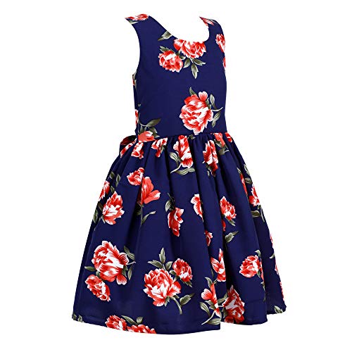 Image of Casual Frock for Baby Girls,Blue Printed and Olive Printed,Pack of 2