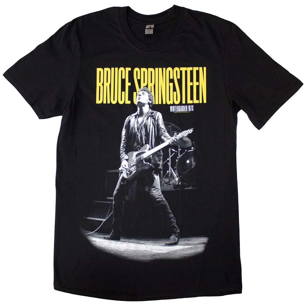Bruce Springsteen Winterland Ballroom Guitar Official Tee T-Shirt Mens Unisex (Large) Black
