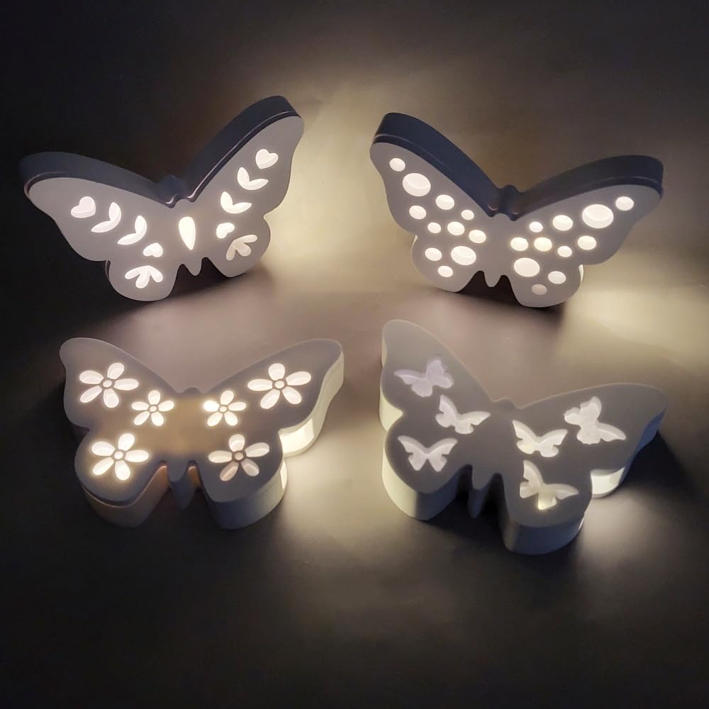 Confezione da 5 stampi in silicone a forma di farfalla e animali, per