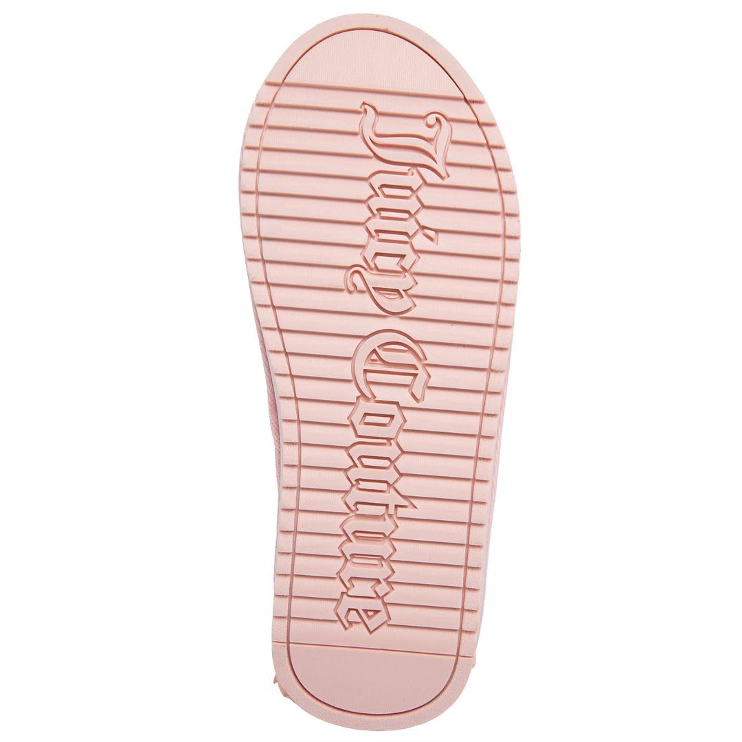 Juicy Couture Dulcet Damen-Clog-Hausschuhe, Plüsch-Kunstfell, gefüttert, mit Memory-Schaum-Kissen, gemütliches Obermaterial aus Mikro-Wildleder, für drinnen und draußen