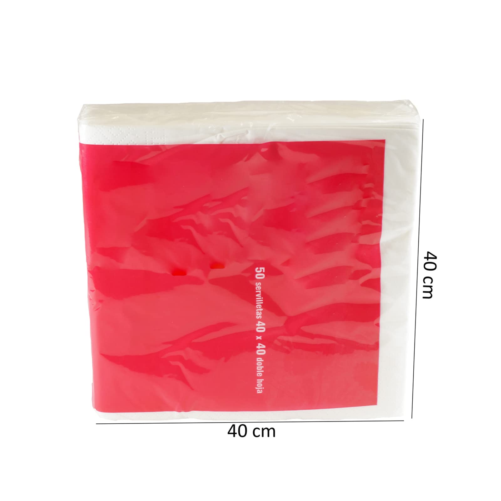 Pack 2400 Servilletas Desechables de Color Blanco | Papel de Doble Capa | 40x40cm desplegada