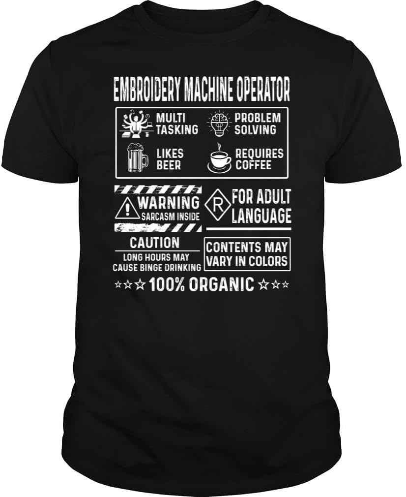Amazon.com: Embroidery Machine Operator Multitasking Problem Solving ...