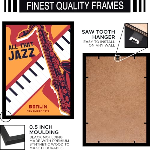 Image of BLINKART All That Jazz Abstract Wall Art Painting Print Design | Aesthetic Wall Decor Photo Artwork Frame Decoration Hanging Home Bedroom Living Room Office Wall Decor | T004 | 13x10 Inches