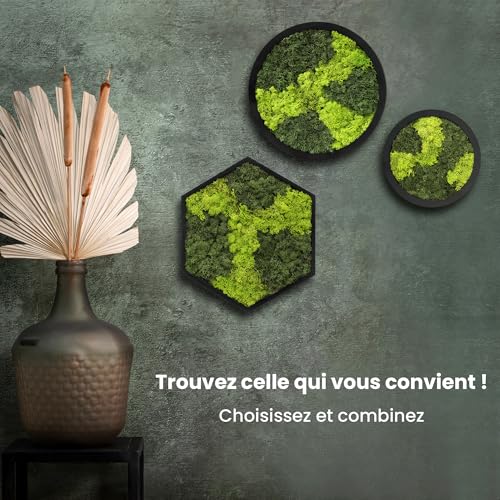 Tableau de décoration murale hexagonale comforder en mousse véritable ø 38 cm - 6