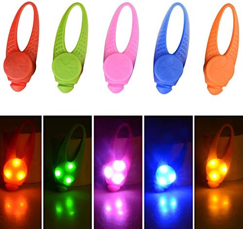 5-Pack LED Light Up Dog Collar Light, Waterproof Dog Cat Pet Safety Strobe Harness Leash Necklace Lights for Large Medium Small Dogs at Night Time Walking Camping Warning Reflective Gear Accessories
