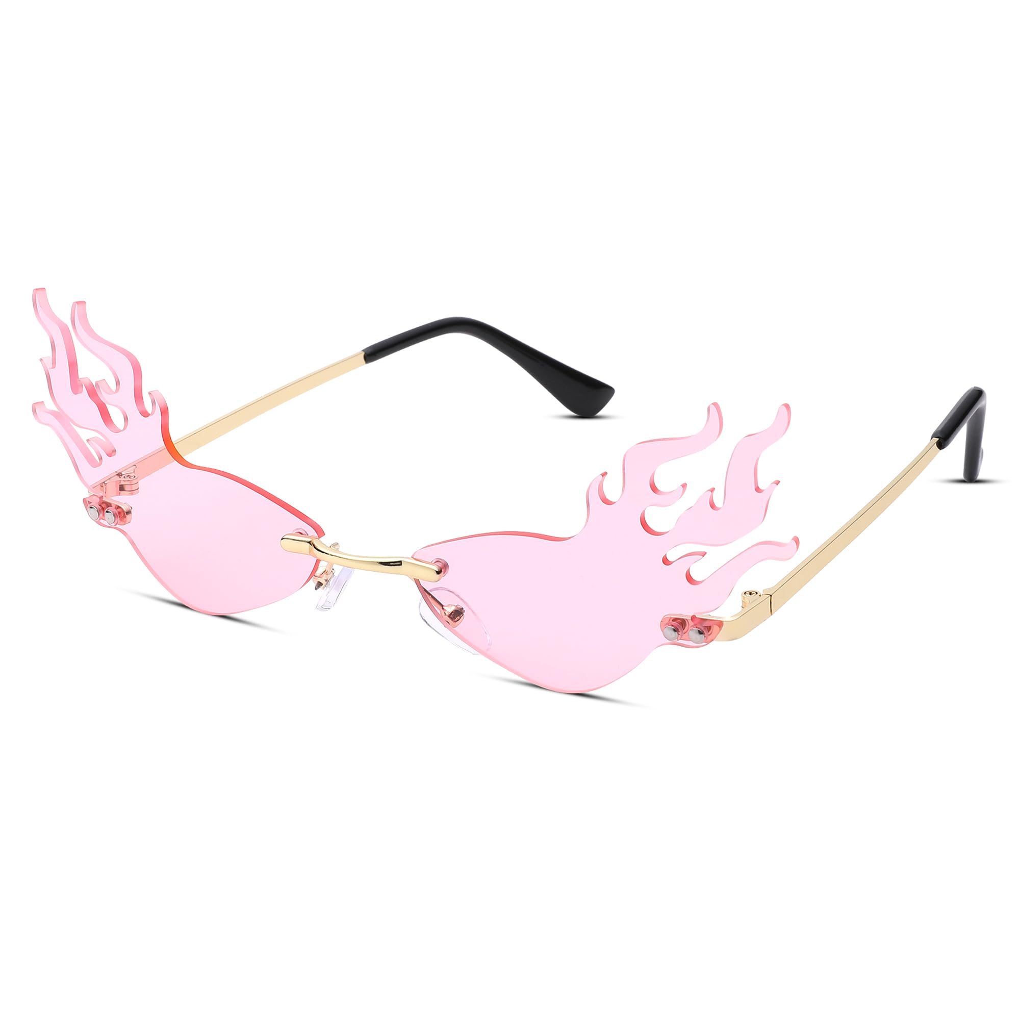Pro Acme Halloween Glasses Y2K Shades Metal Frameless Trendy Eyewear UV 400 Protection