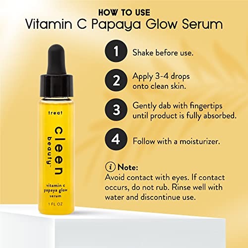 Cleen Beauty Glow Essentials Skincare Set | Acai Face Scrub + Vitamin C Papaya Glow Serum | Exfoliating Face Wash With Brazil Nut Oil & Avocado Oil | Brighten And Moisturize | Vegan Skin Care #TOP5