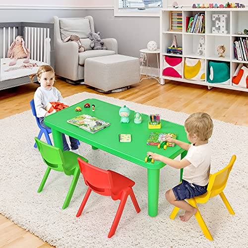 Costzon Kids Chairs, Stackable Plastic Learn And Play Chair For School Home Play Room, Colorful Chairs For Toddlers, Boys, Girls (Multicolor, 4 Chairs) #TOP6