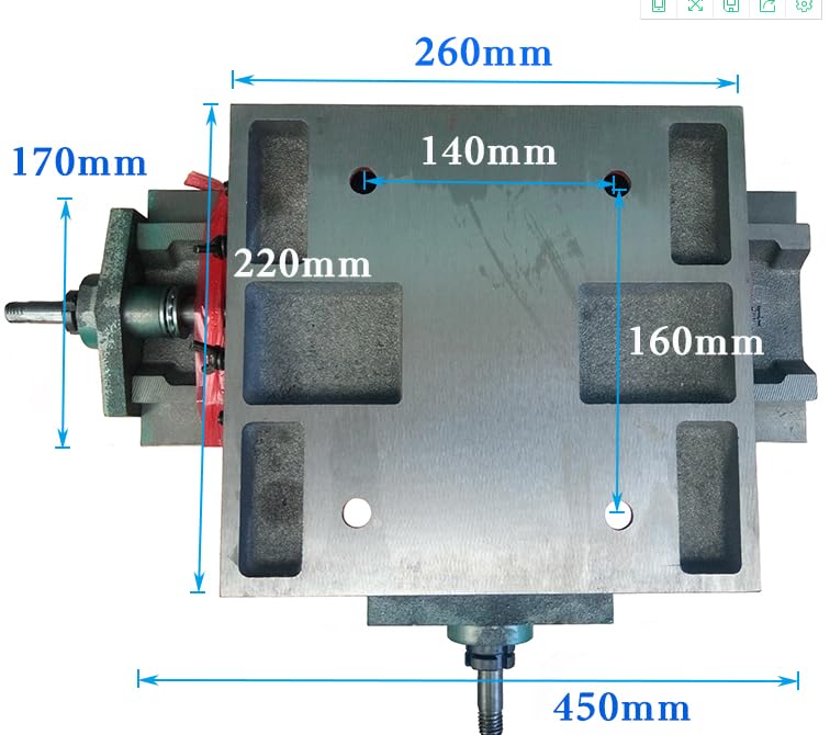 Trapano da tavolo a croce da 450 mm, in metallo, morsa professionale in ghisa, per trapano a colonna, ganasce, inserto versatile, tavolo da fresatura con asse da 23 cm, asse Y da 11 cm