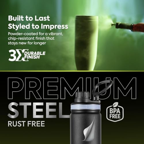 Image of Aqua Sip 900 ISI Certified Stainless Steel Sipper Water Bottle - 800ml | Single Wall | Easy to Carry Handle | For Home, Office, Gym, School, Trekking - Knight Black Virat Print