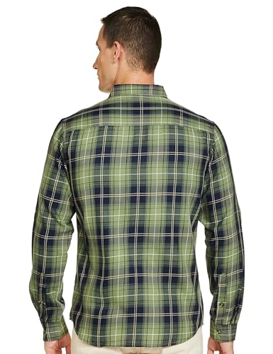 Image of The Indian Garage Co Men Slim Fit Checkered Full Sleeves Spread Collar Casual Shirt