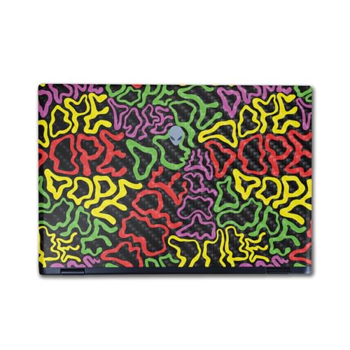 Image of Carbon Fiber Laptop Skin Compatible with Alienware M16 R2 (2024) - Super Dope - Premium 3M Vinyl Protective Wrap Decal Cover - Easy to Apply | Crafted in The USA by MightySkins