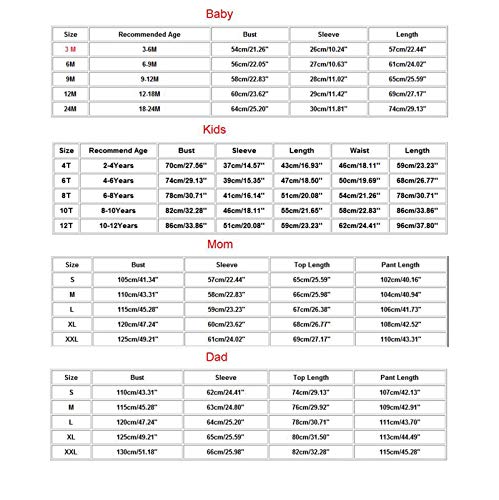 Kerst pyjama set voor familie - 2 stuks kerst nachtkleding set Kerstman rendieren print katoenen shirt met lange mouwen… - Image 6