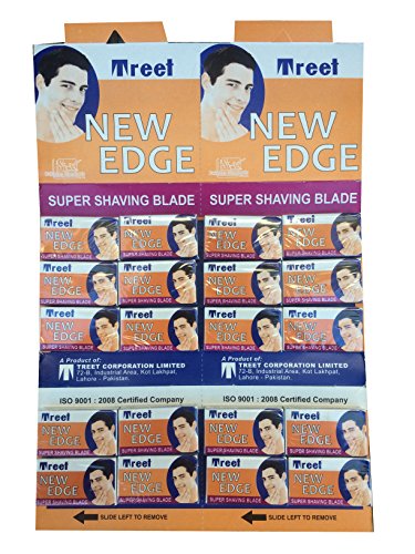 Treet New Edge Double Edge Safety Razor Blades, 100 Count