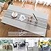 TEWENE Tablecloth, Rectangle Table Cloth Linen Wrinkle Free Anti-Fading Tablecloths Washable Embroidery Table Cover for Kitchen Dinning Party (Rectangle/Oblong, 55''x102'',8-10 Seats, Gray)