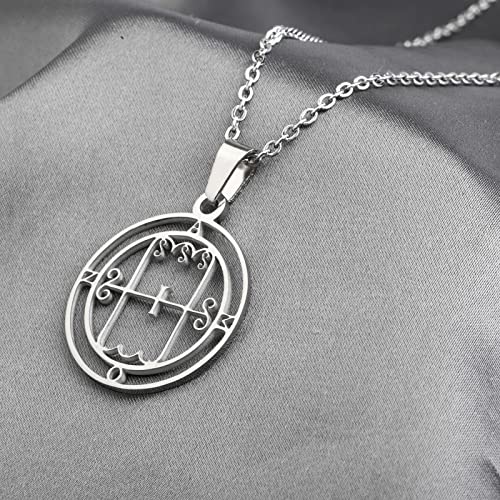 Lywjyb Birdgot 7 Amon Demon Seal Necklace Goetia Sigil necklace Lemegeton Jewelry Lesser Key Occult Gift4