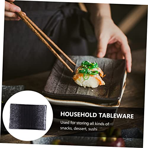 2 placas rectangulares japonesas para sushi miniatura 5