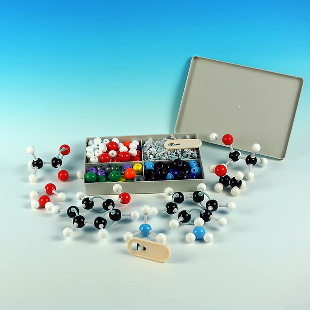 Set di 240 modelli molecolari per strutture organiche inorganiche, per insegnanti, studenti, scienziati, lezioni di chimica