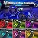 Car LED Strip Light, EJ's SUPER CAR 4pcs 48 LED DC 12V Multicolor Music Car Interior Lights LED Under Dash Lighting Atmosphere Neon Lights Kit with Sound Active Function and Wireless Remote Control