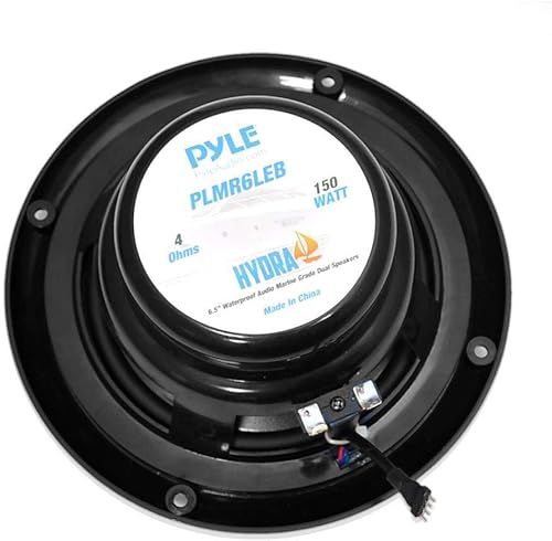 Miniatura 4 de Pyle Altavoces marinos duales de 6.5 pulgadas, IP44 impermeable y resistente a la intemperie, sistema de sonido estéreo de audio para exteriores con