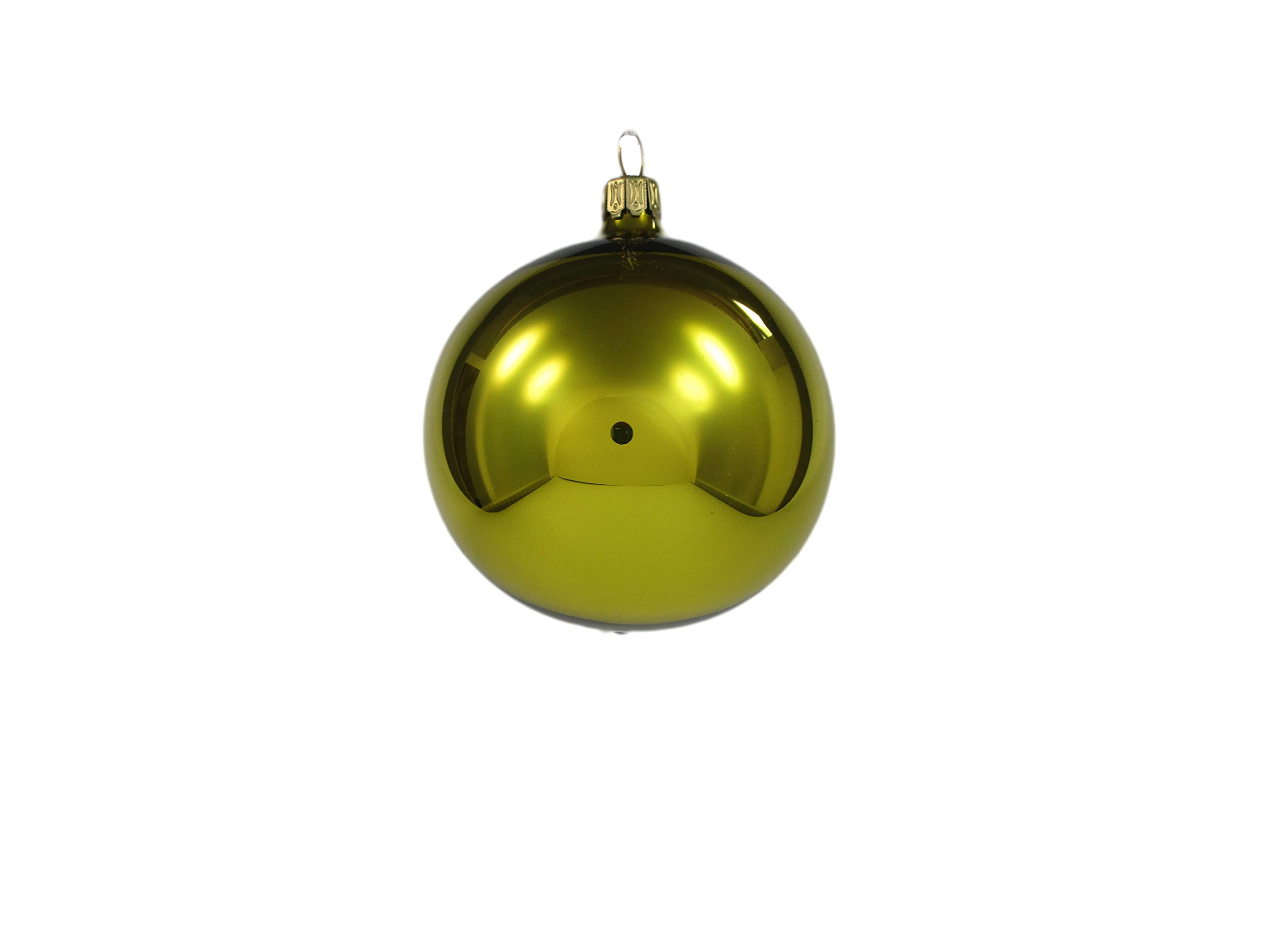 Lichte Thüringer Christbaumschmuck Exclusiv grün olivgrün moosgrün 6cm Handarbeit Germany 12er Set