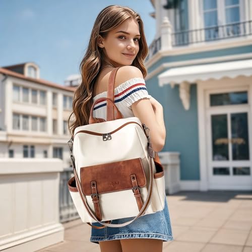 Image of AGLOD Backpack Purse for Women PU Leather Back Packs Designer Ladies Shoulder Bag Fashion Faux Work Travel Handbags