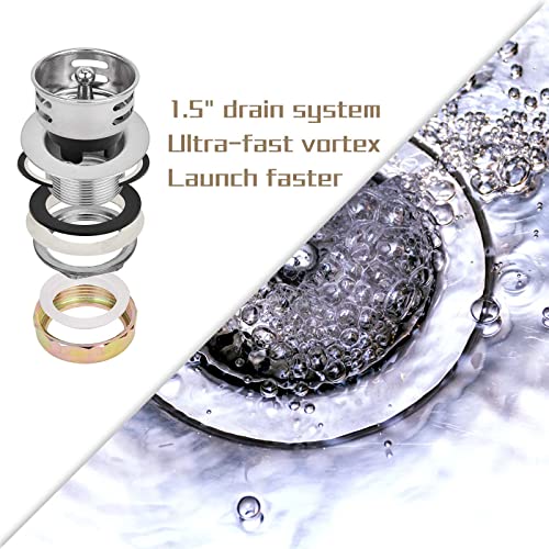 Hally 3 Compartment Sink Of Stainless Steel Nsf Commercial Utility Basin With 10" L X 14" W X 10" D Bowl For Bar, Restaurant, Kitchen, Hotel And Home #TOP3