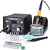 YIHUA 939D+ Digital Soldering Station, 75W Equivalent with Precision Heat Control (392°F to 896°F) and Built-in Transformer. ESD Safe, Lead Free with °C/°F display (Black)