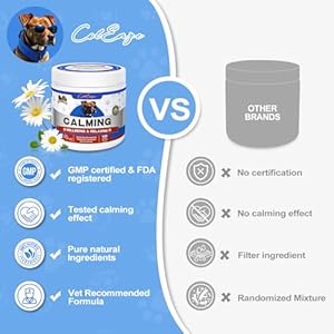 Dog Calming Chews, Dog Calming Treat, Natural Ingredients Calming Aid for Dogs, Perfect for Reducing Anxiety Caused by Separation, Barking,Vet Visits, Thunderstorms120 Count Lamb Flavor