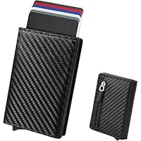 NOMAD WALLET Cartera Hombre con Monedero - Tarjetero Automatico RFID, Carteras Pequeñas, Billeteras para Hombre, Monedero Pequeño, (Negro)