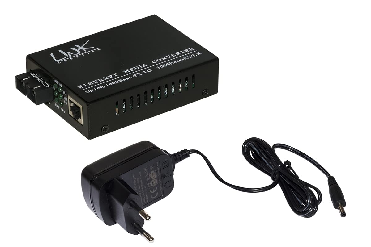 Link lkmcmm10 Media Converter SC LWL-RJ45 – 10/100/1000 Multimode 850 nm