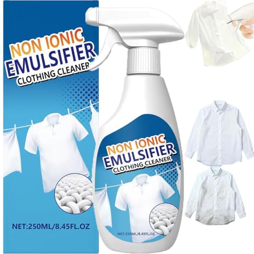 Limpiador de ropa emulsionante no iónico 250 ml, quitamanchas para lavandería, spray quitamanchas para ropa, emulsionante natural para ropa. (1pcs)