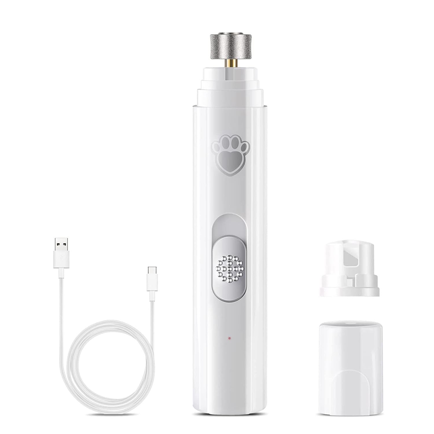 SUJAHHUJIQDog Nail Grinder, Rechargeable Dog Nail Trimmers, 2-Speed Electric Pet Paws Grooming Tool for Large Medium & Small Dogs and Cats