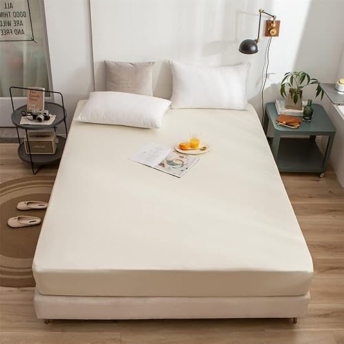 Sábana bajera ajustable de microfibra, acabado cepillado, resistente a las arrugas, a la decoloración, a las manchas, una sábana bajera (individual,