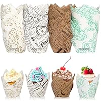 Pirottini Muffin Carta - 200 Pz, 4 Colori, Antiaderenti | Per Forno, Matrimoni, Compleanni, Catering - Foto 2