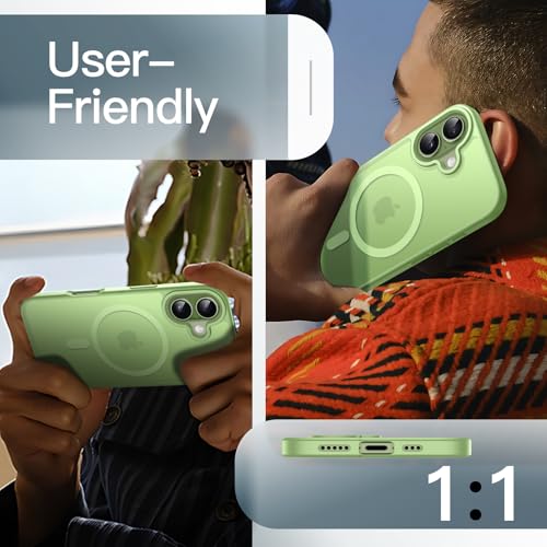 Image of JETech Magnetic Case for iPhone 17 6.3-Inch Compatible with MagSafe, Translucent Matte Back Slim Minimalist Shockproof Phone Cover (Sage)