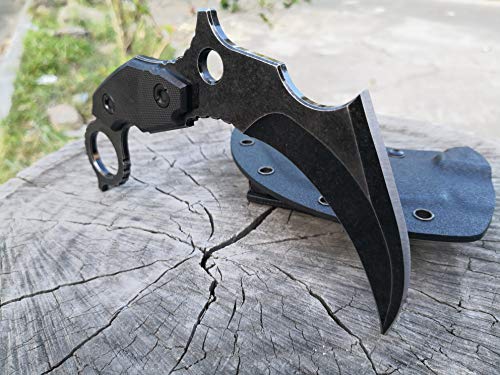 Mcdloka Fixed Blade Knives Karambit Knife Outdoor Survival Claw Knife Double Sided Blade With G10 Handle Waist Clip Edc Kydex Sheath #TOP1