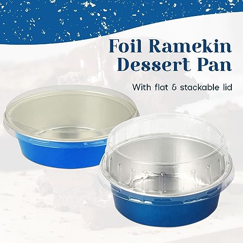 Miniatura 3 de KitchenDance - Vasos desechables de aluminio de 5 onzas, de colores, para hornear #A41- Paquete de 100