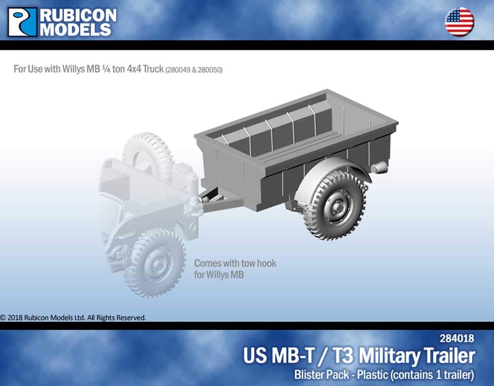 US Jeep MB-T/T3 Military Trailer (Rubicon Blister Pack)