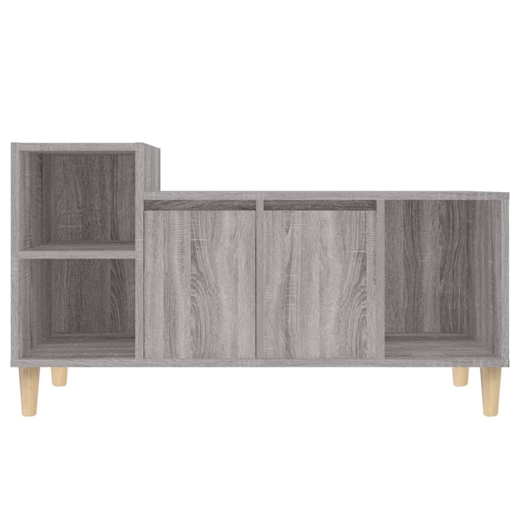 Mobile TV bianco con robusto piano superiore e spazio per lettori DVD, porte e scomparti in legno con supporto da parete incluso